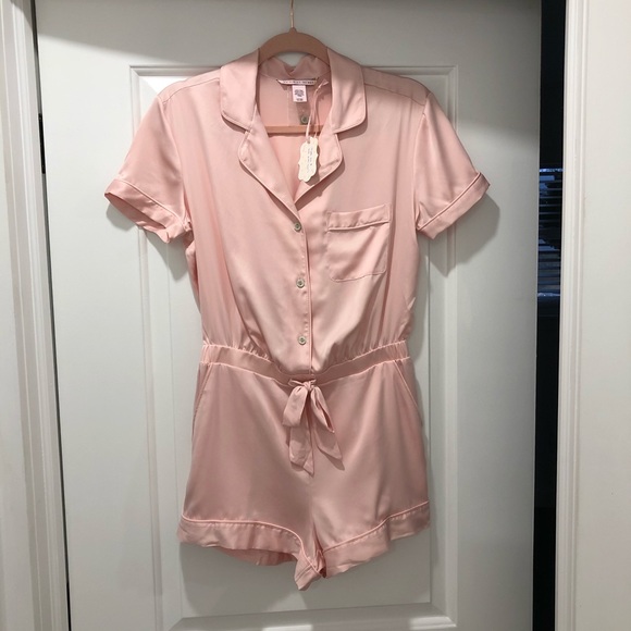 Victoria's Secret Other - Silk Pink Pajama Romper
